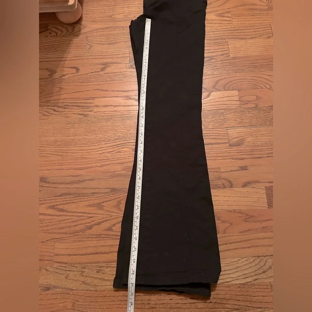 Brandy Melville J. Galt Women Black Agatha Low Rise Boot Cut Cotton Blend Pants